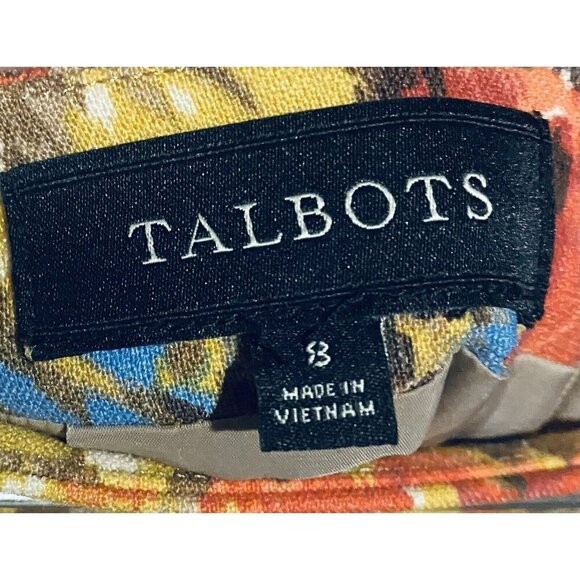 Talbots Skirt Womens 8 Autumn Floral Straight Pencil Knee Length Fully Lined - Picture 7 of 8